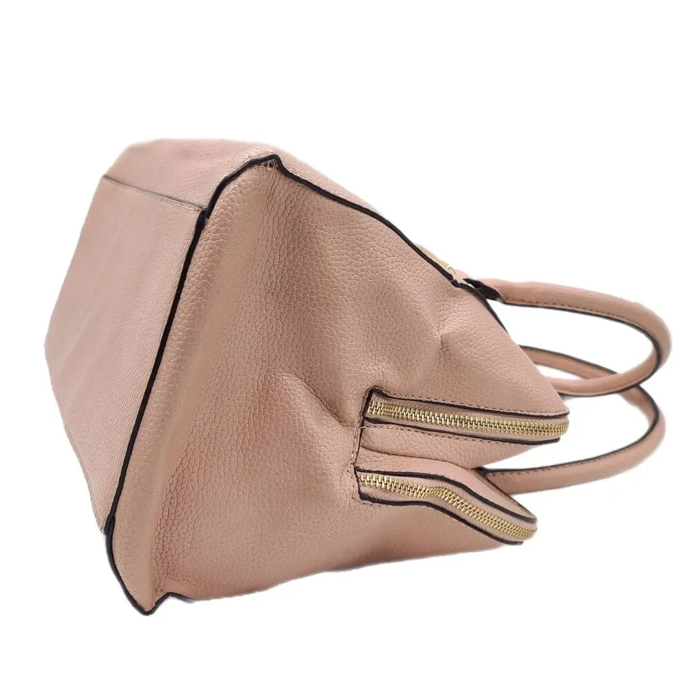 Marc New York Blush Pink Pebble Leather Two-Way Satchel Crossbody Bag VGUC